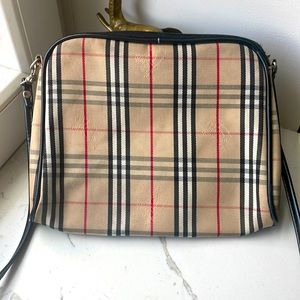 Vintage Authentic Burberry of London blue Crossbody small bag
